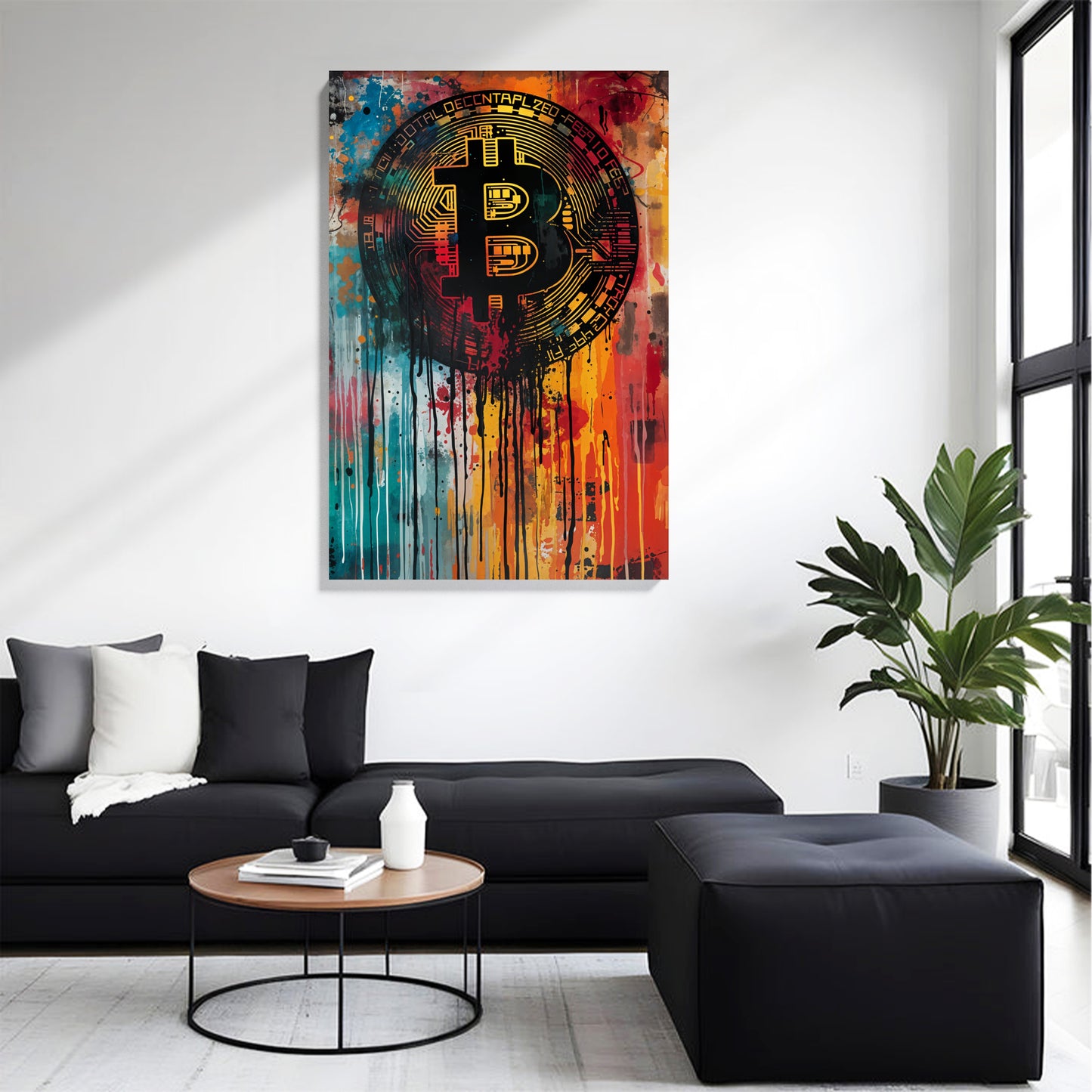 Bitcoin Splash Art Canvas