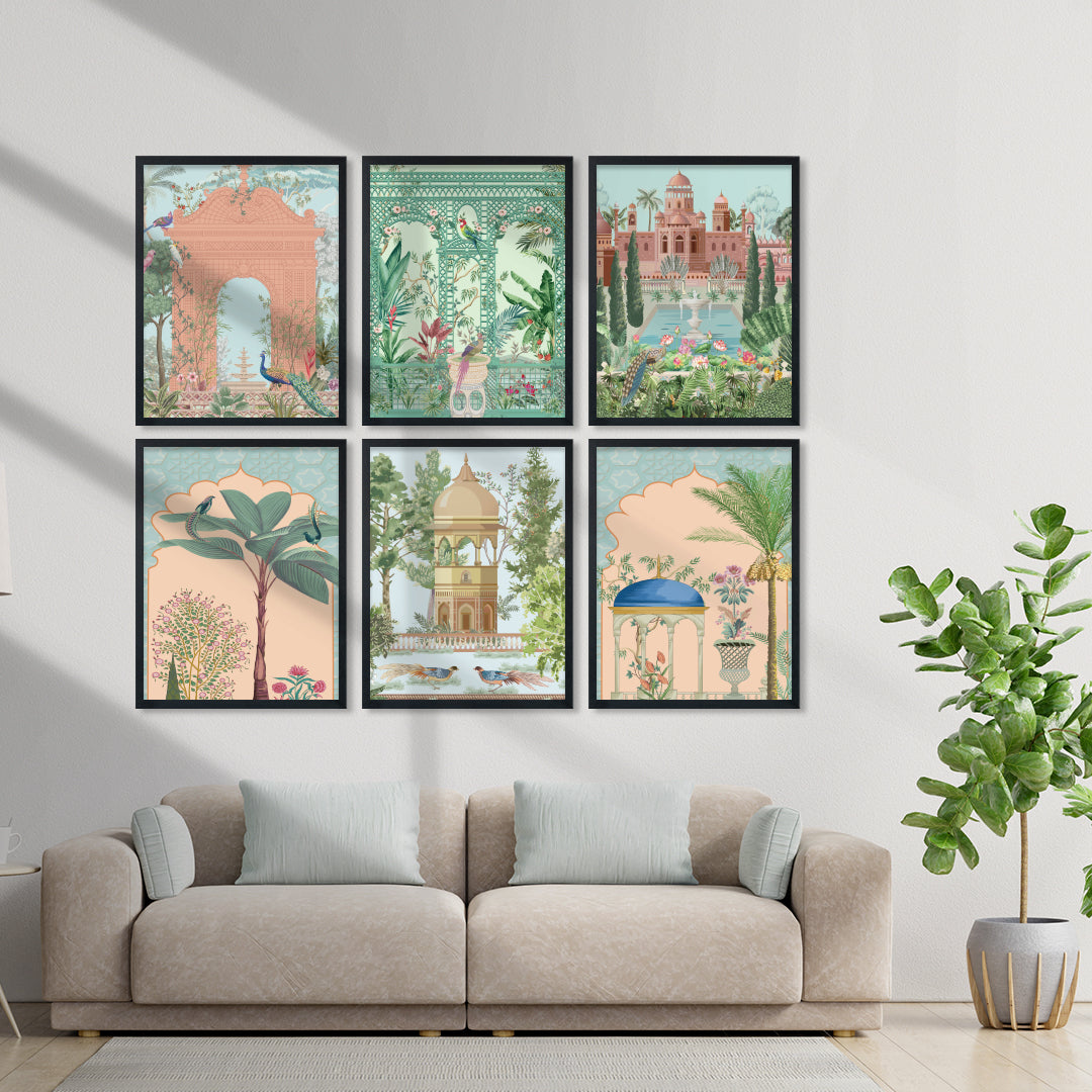 Mughal Garden Wall Frame Set