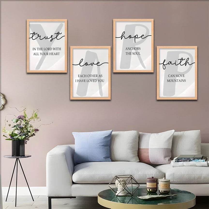 Faith Quote Wall Frame Set