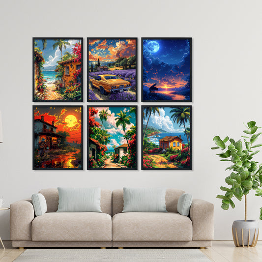 Sunset & Seascape Home Decor Wall Frame Set