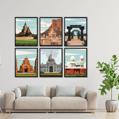 Indian Heritage Landmarks Wall Frame Set
