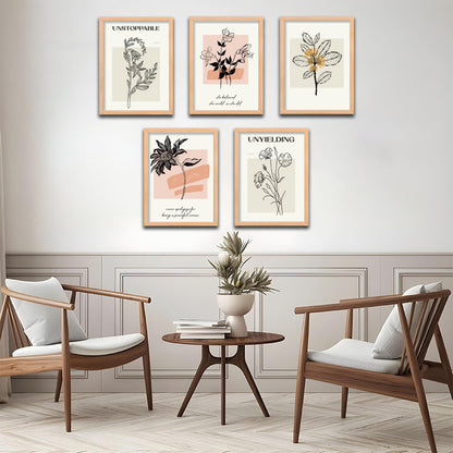 Floral Strength Wall Frame Set