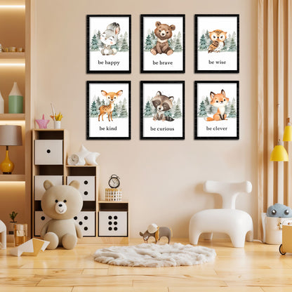 Cute Forest Friends Inspirational Wall Frame