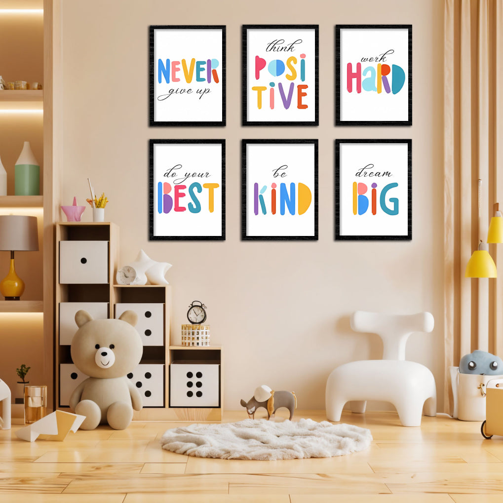 Colorful Positive Affirmation Art Wall Frame