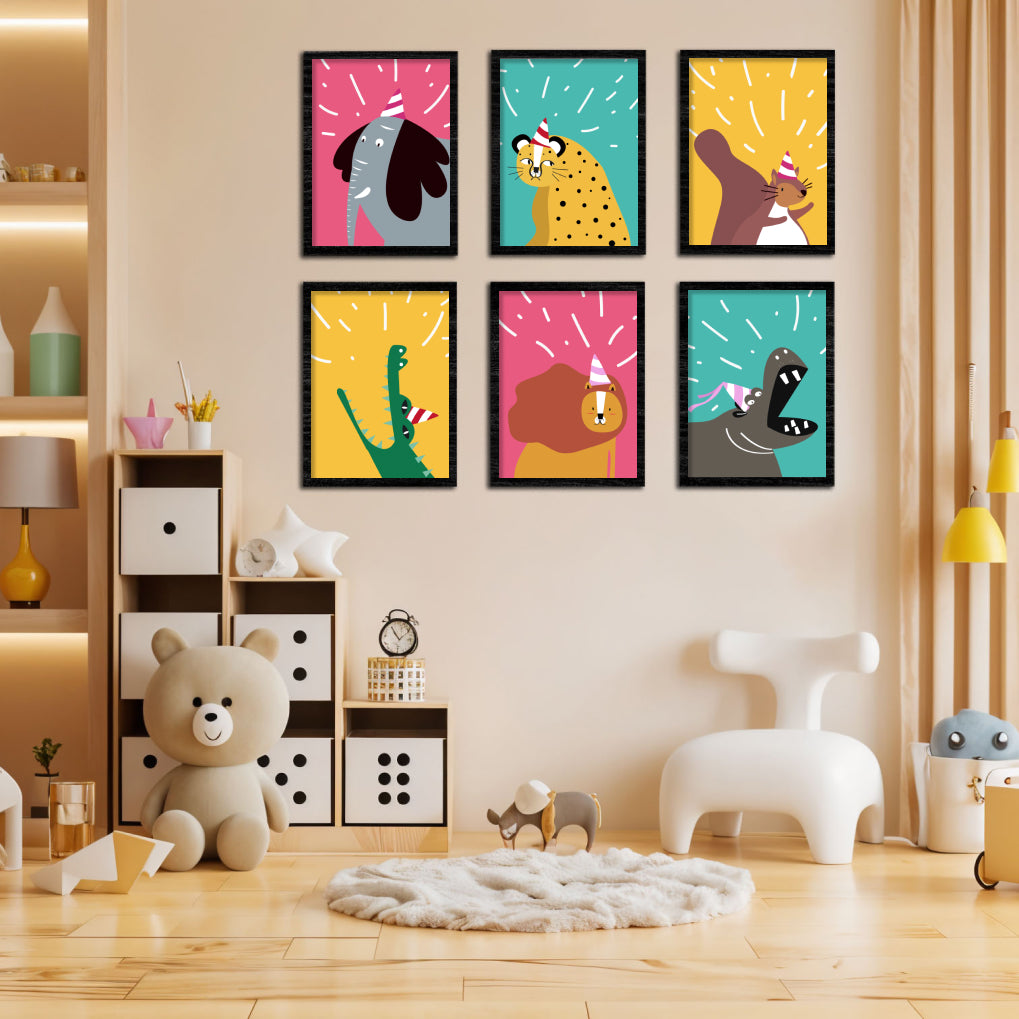 Party Animals Wall Art Set