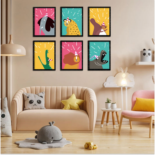 Party Animals Wall Art Set