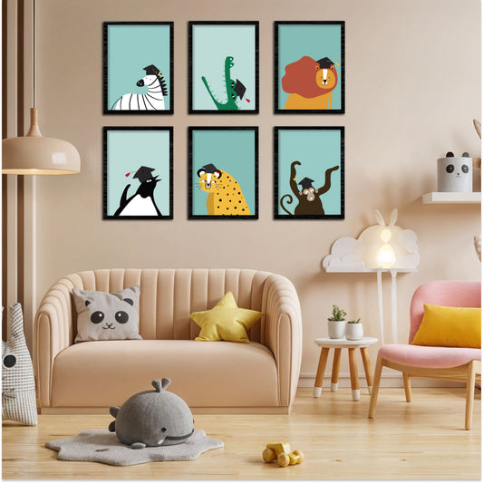 Graduation Animals Wall Art Set