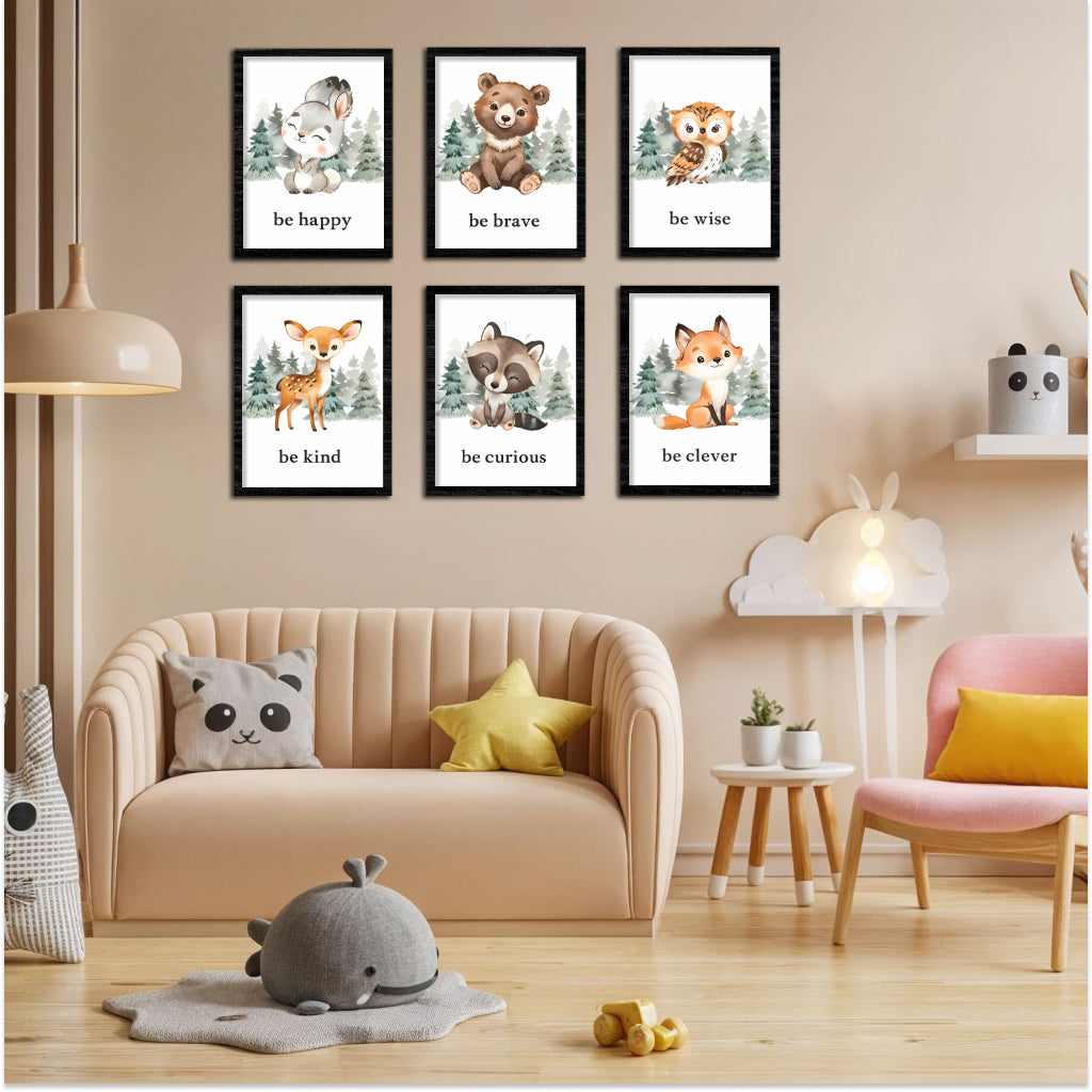 Cute Forest Friends Inspirational Wall Frame