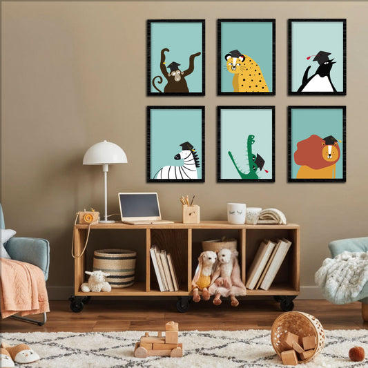 Graduation Animals Wall Art Set