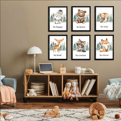 Cute Forest Friends Inspirational Wall Frame