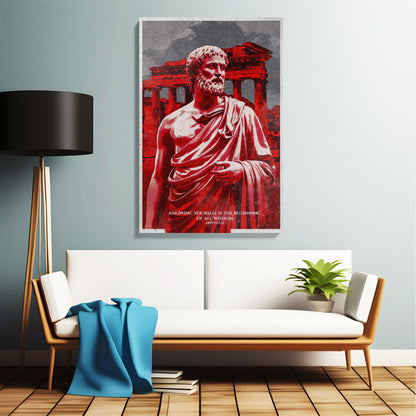 Red Greek Philosopher Canvas