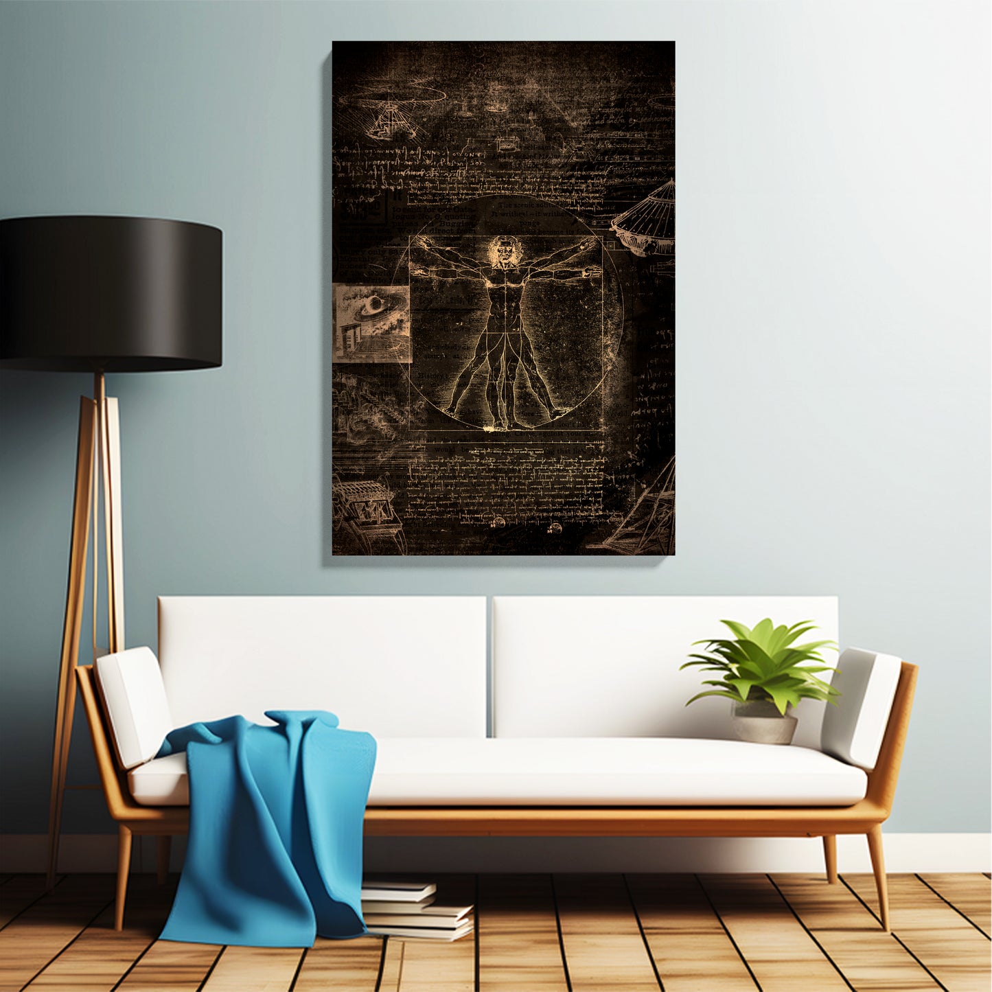 Vintage Anatomy Sketch Canvas