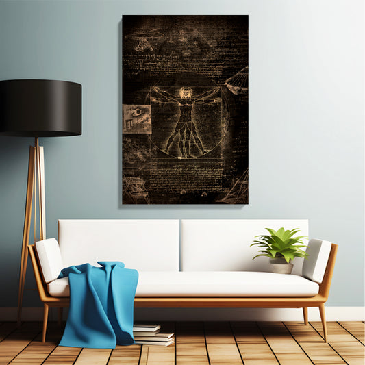 Vintage Anatomy Sketch Canvas