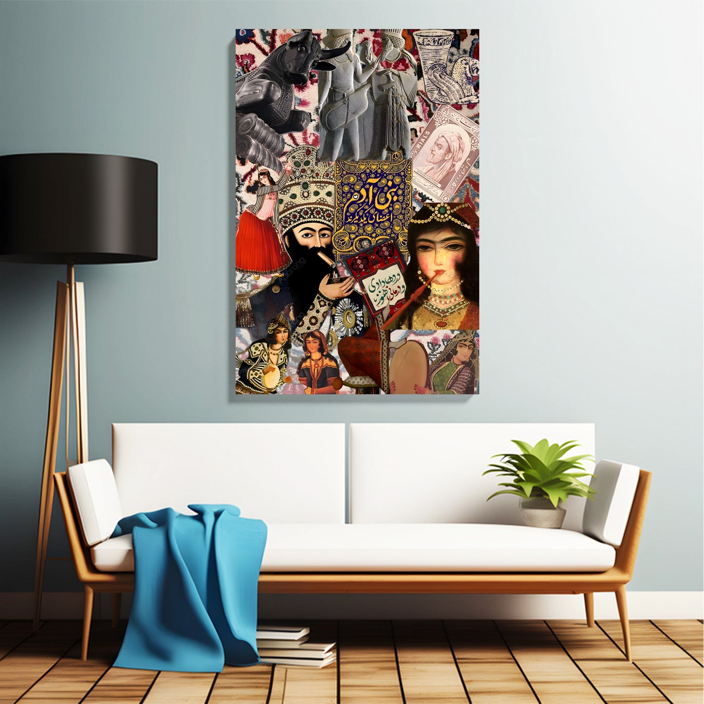 Persian Art Collage Canvas