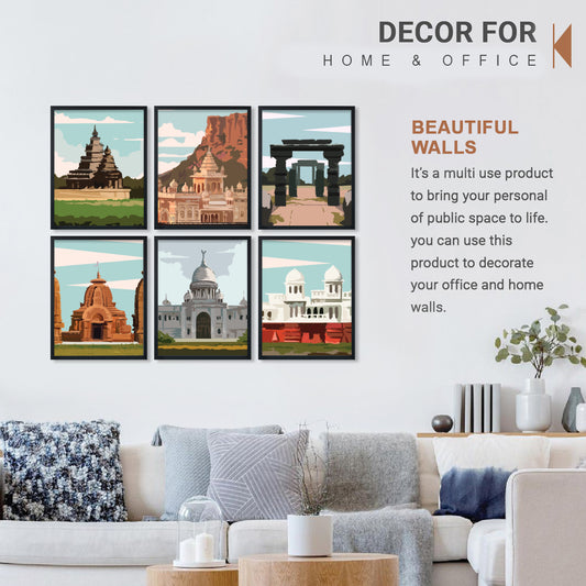 Indian Heritage Landmarks Wall Frame Set
