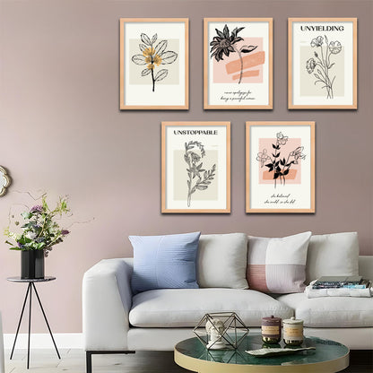 Floral Strength Wall Frame Set