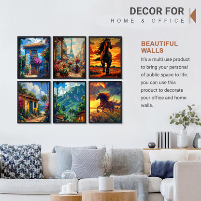 Adventure Streets & Stallion Art Frame Set