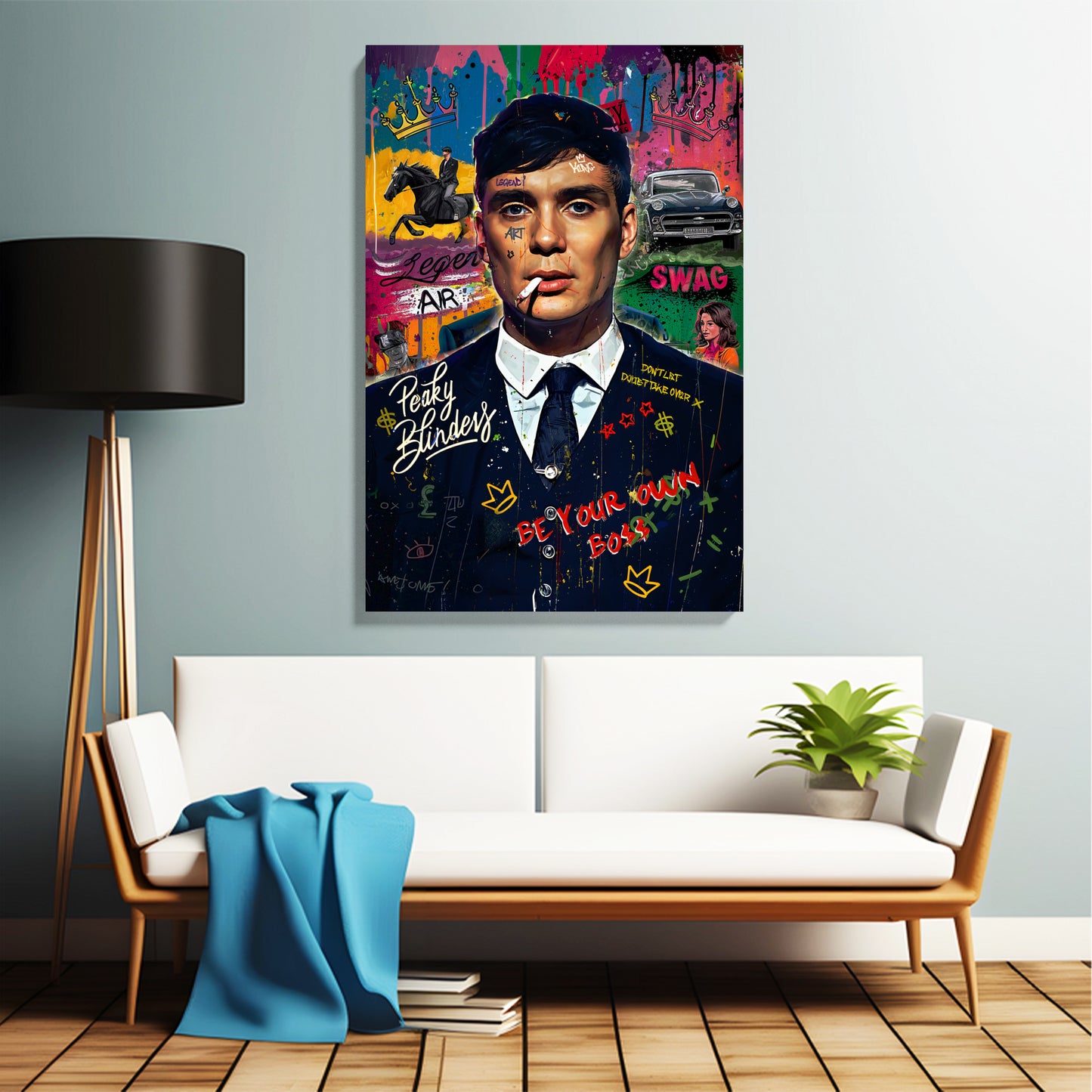 Retro Boss Graffiti Canvas