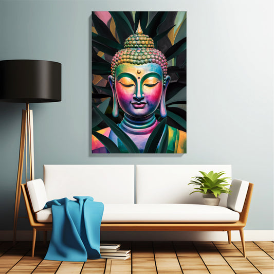 Vibrant Buddha Canvas