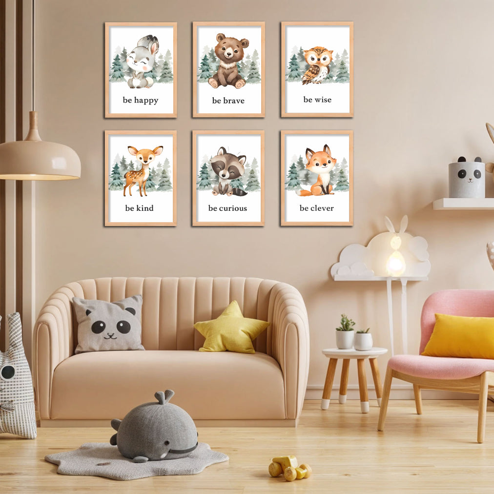 Cute Forest Friends Inspirational Wall Frame