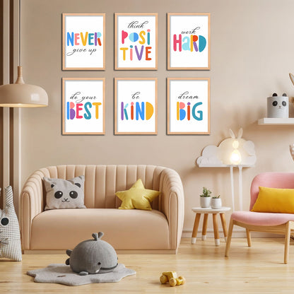 Colorful Positive Affirmation Art Wall Frame