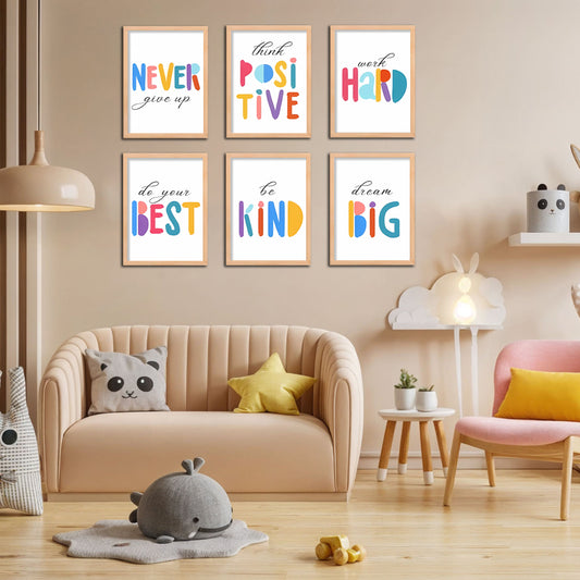 Colorful Positive Affirmation Art Wall Frame