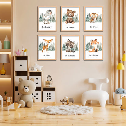 Cute Forest Friends Inspirational Wall Frame