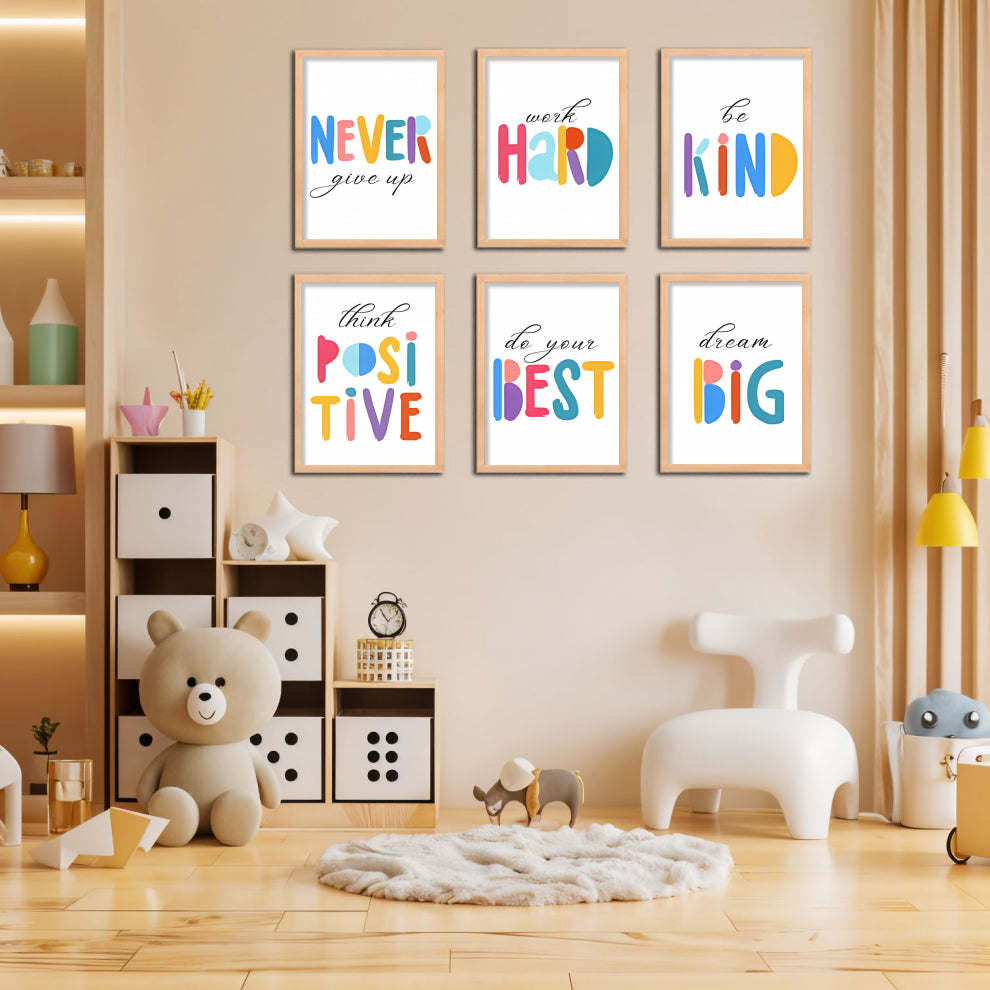 Colorful Positive Affirmation Art Wall Frame