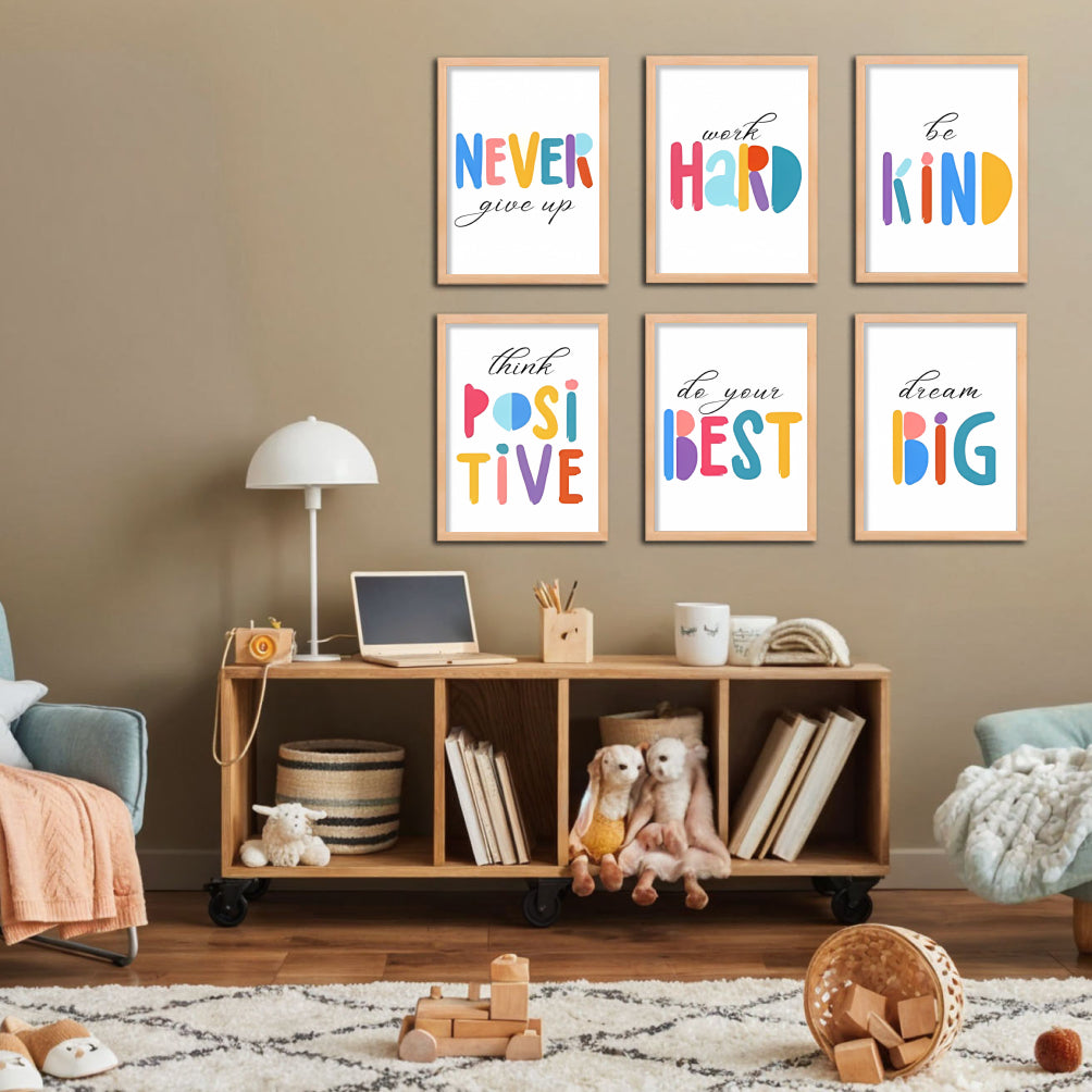 Colorful Positive Affirmation Art Wall Frame