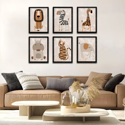 Safari Kids Animal Wall Art Set