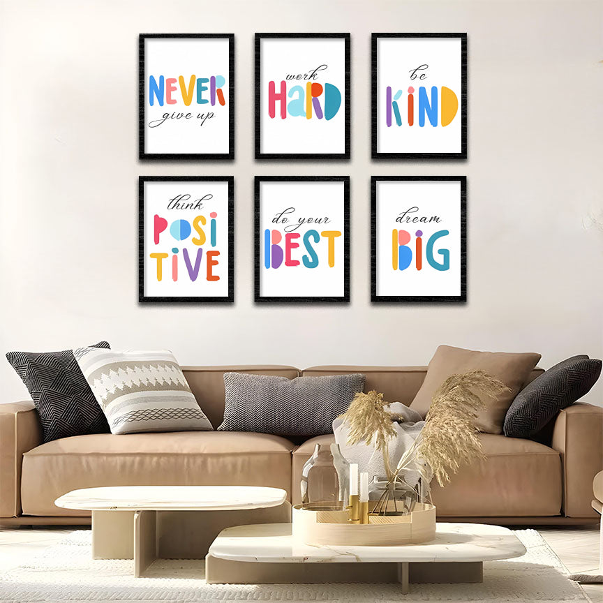 Colorful Positive Affirmation Art Wall Frame