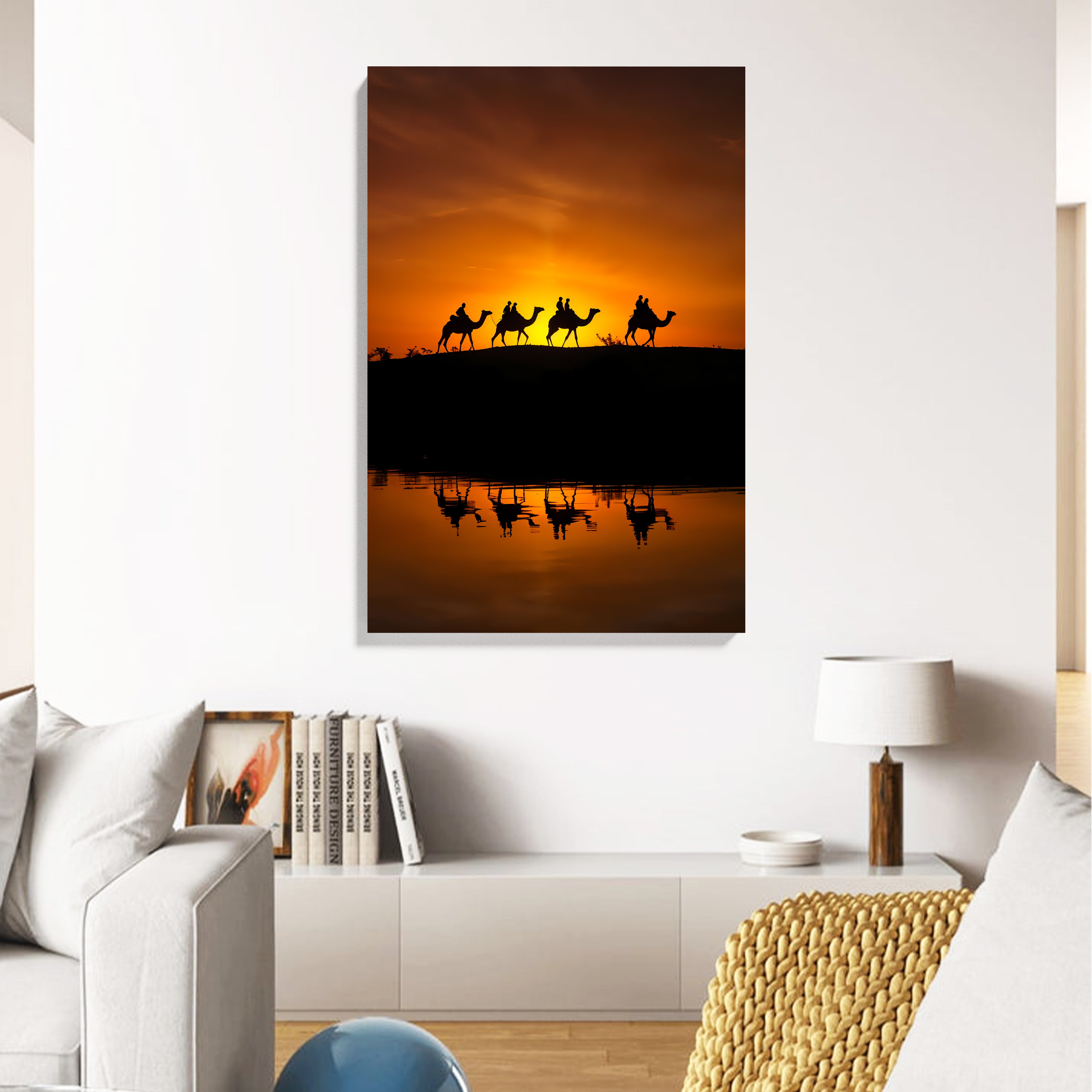 Desert Caravan at Sunset