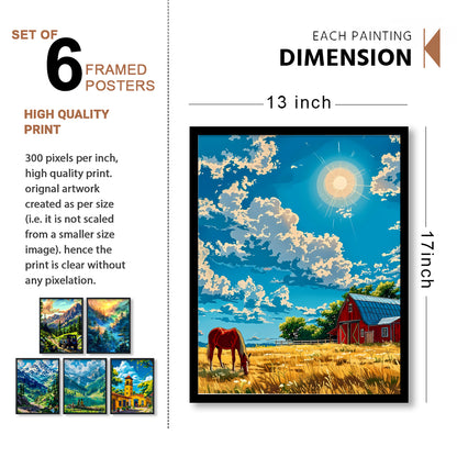 Majestic Mountain Landscape Wall Frame Set