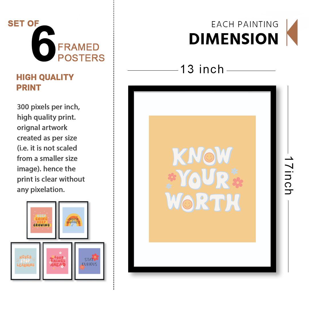 Colorful Motivational Wall Frame
