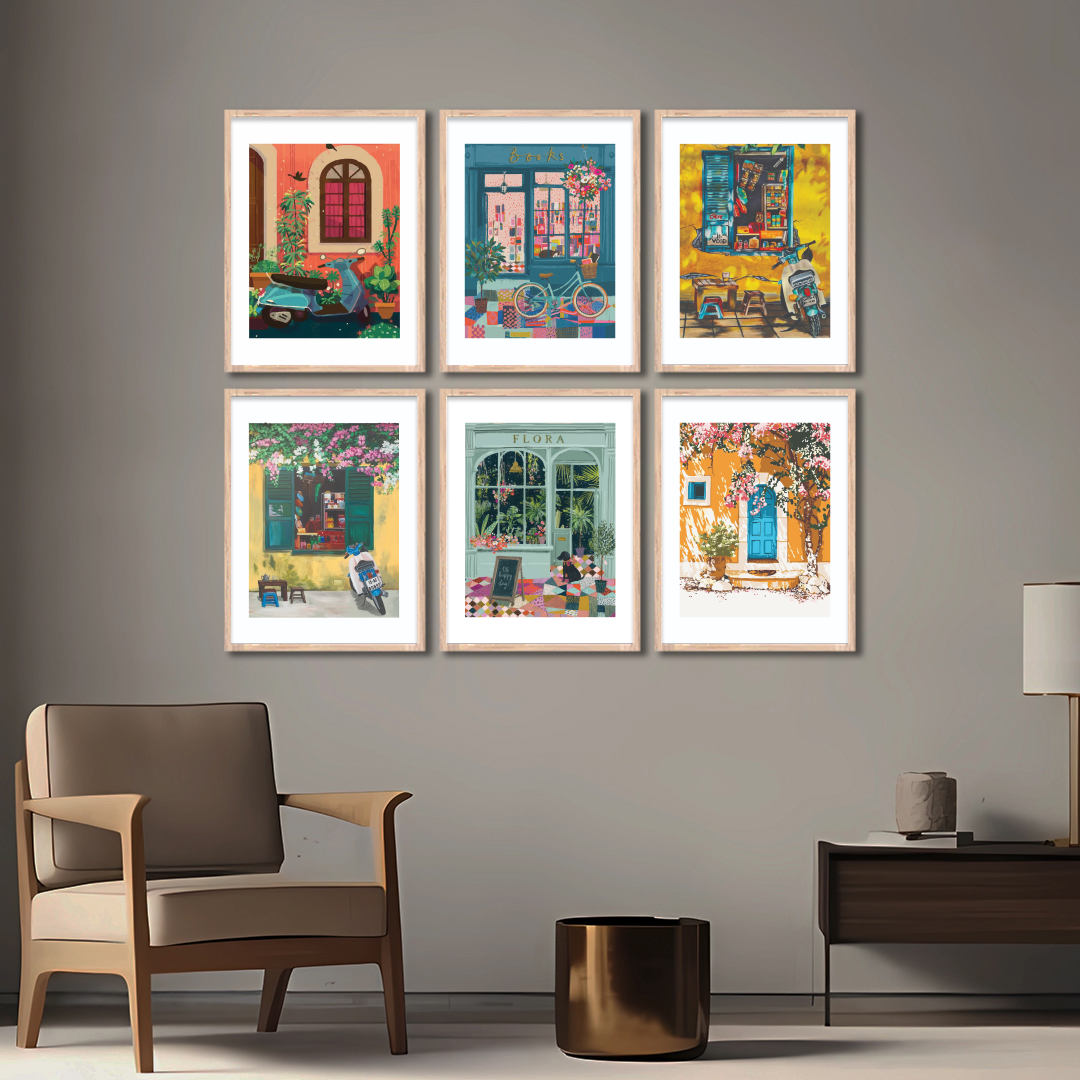 Vintage Street Vibes Wall Frame Set