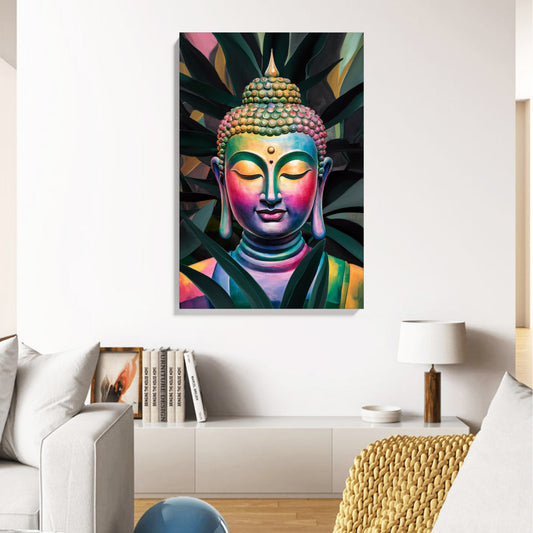 Vibrant Buddha Canvas
