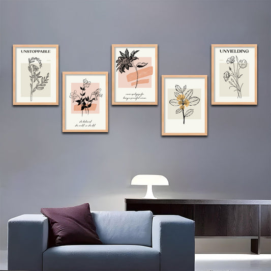 Floral Strength Wall Frame Set