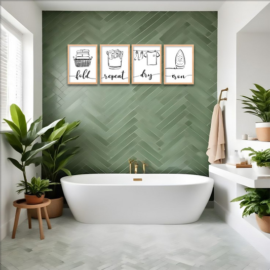 Laundry Rules Wall Frame Set