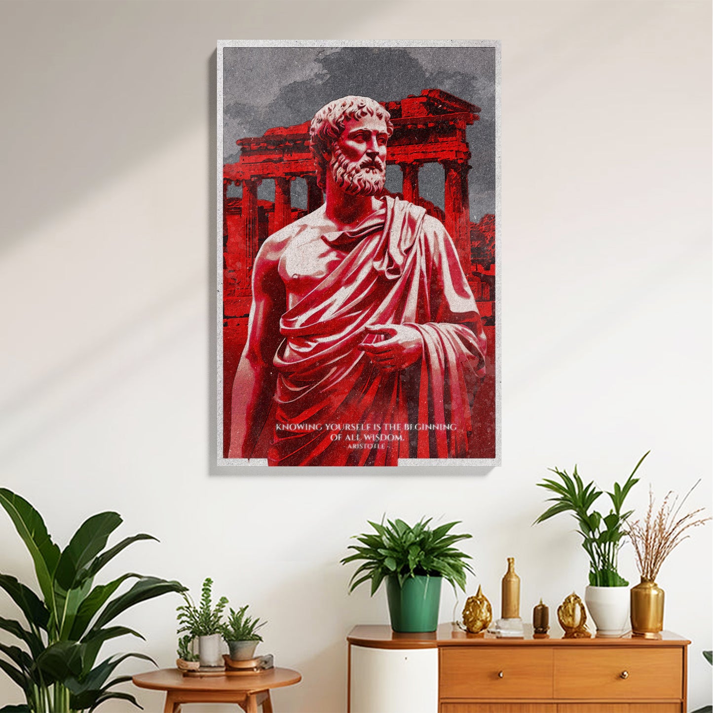 Red Greek Philosopher Canvas