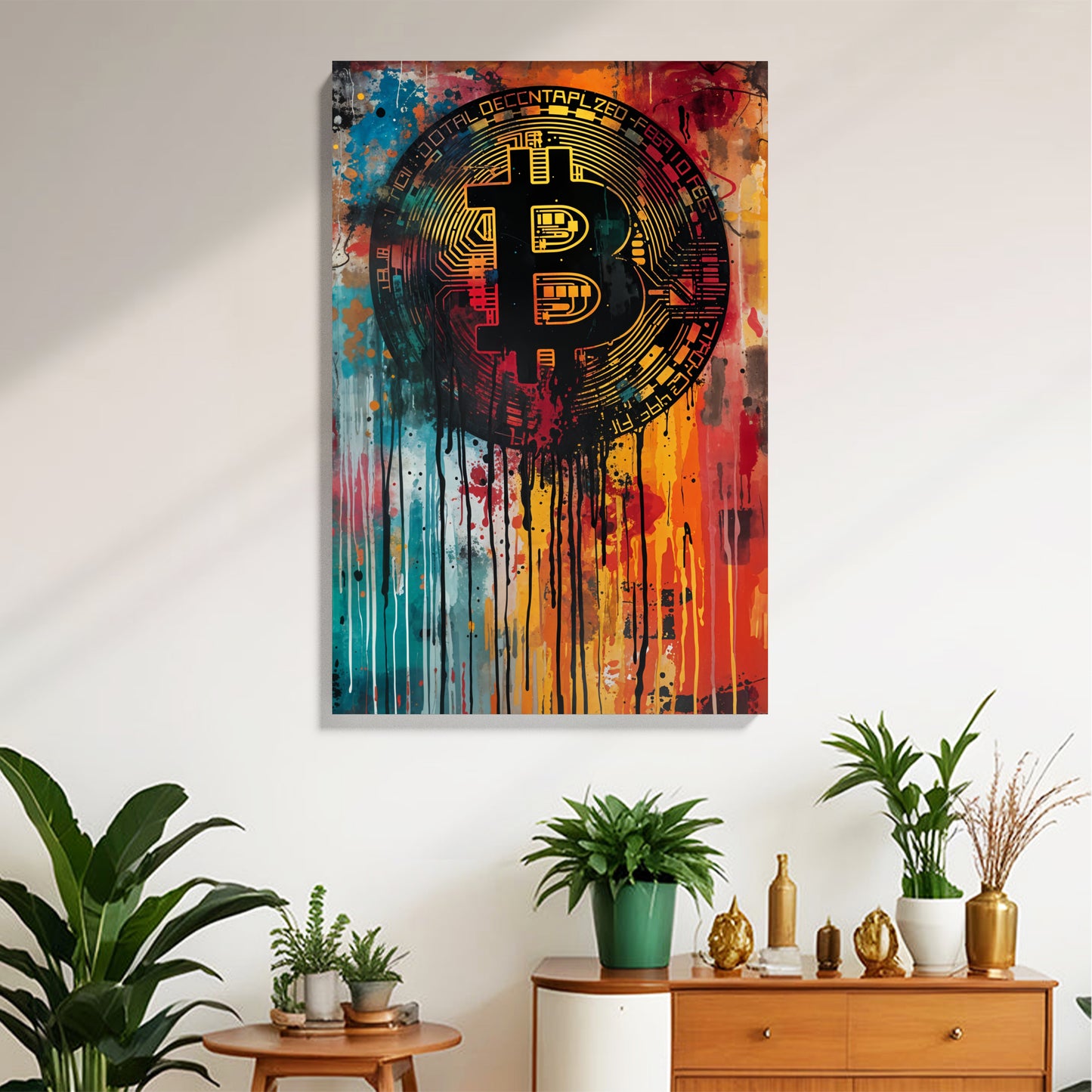 Bitcoin Splash Art Canvas