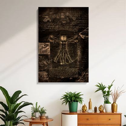 Vintage Anatomy Sketch Canvas