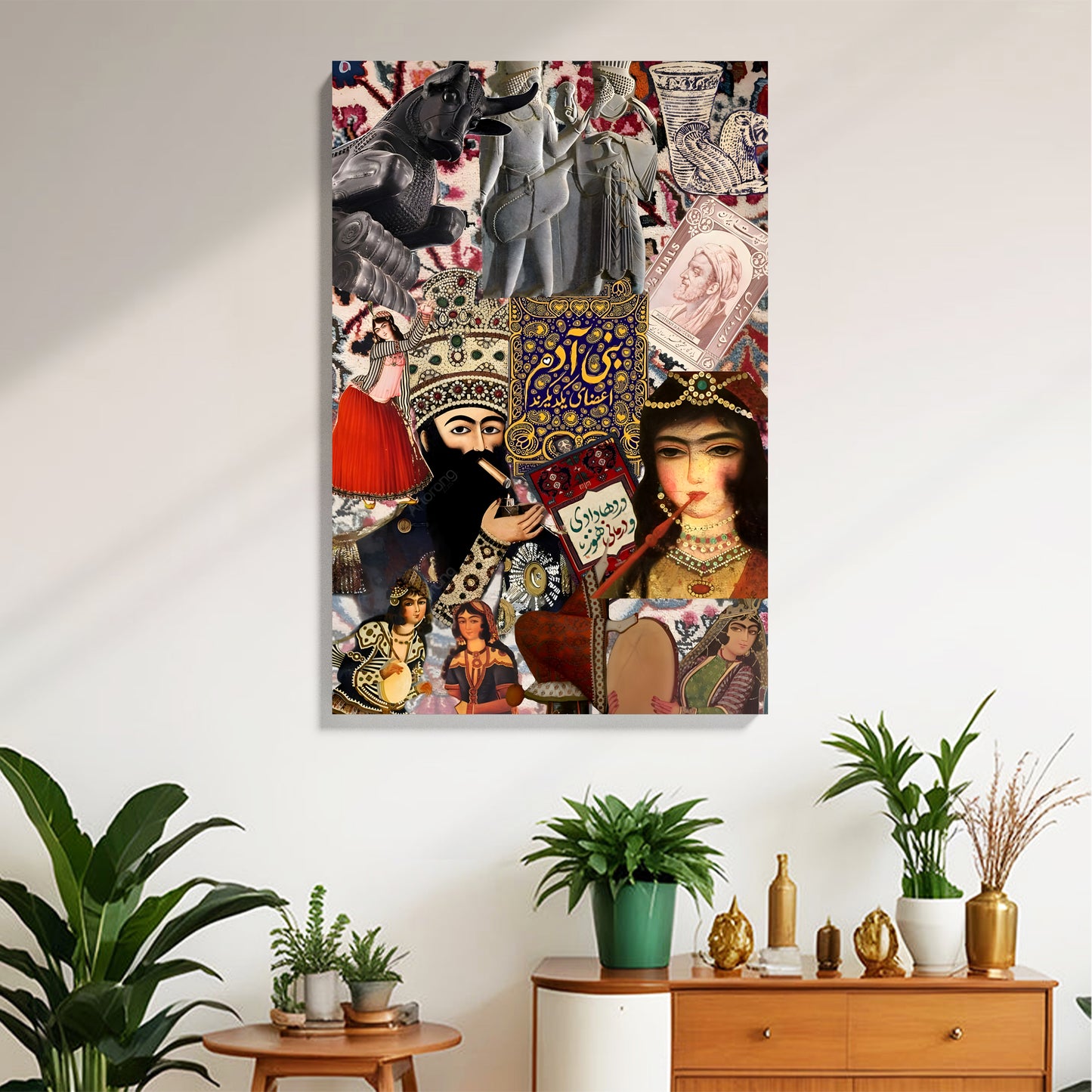 Persian Art Collage Canvas