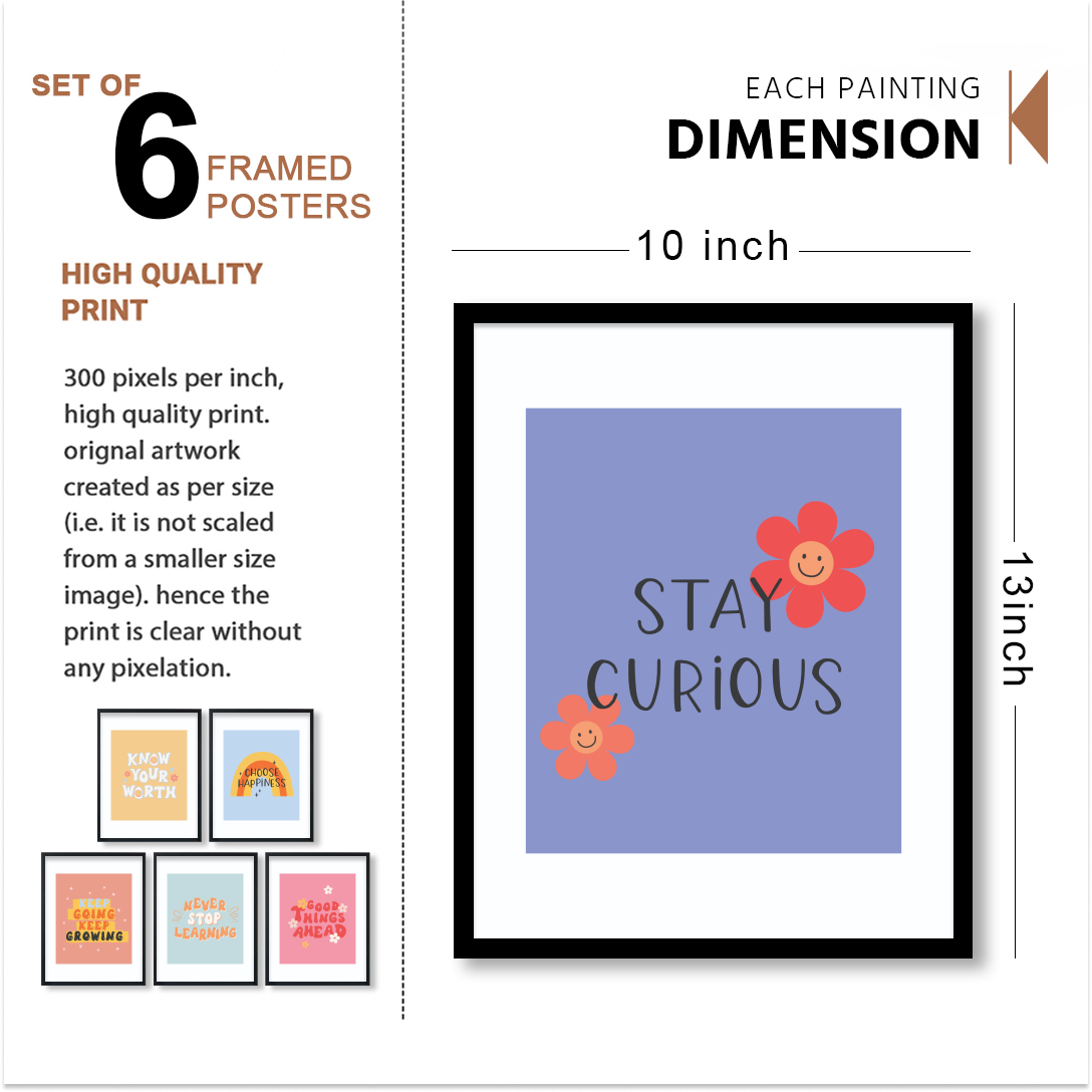 Colorful Motivational Wall Frame