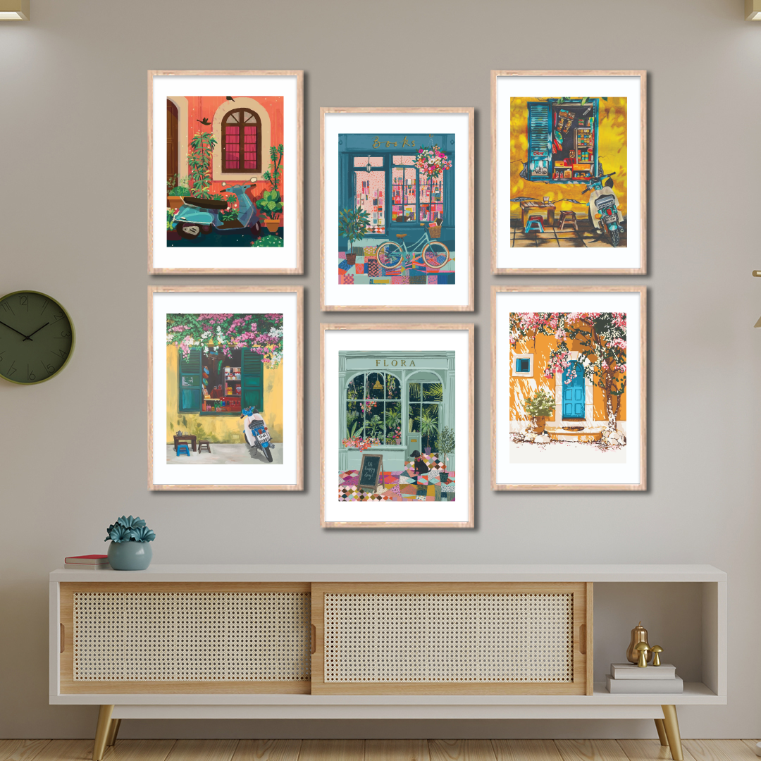 Vintage Street Vibes Wall Frame Set