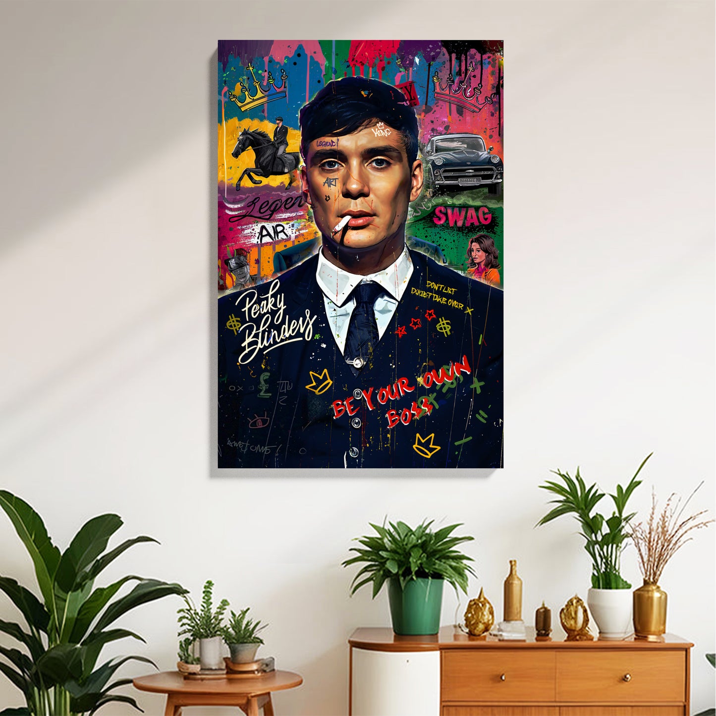 Retro Boss Graffiti Canvas