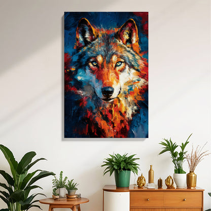 Fiery Wolf Canvas