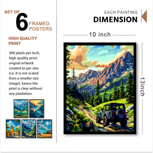 Majestic Mountain Landscape Wall Frame Set