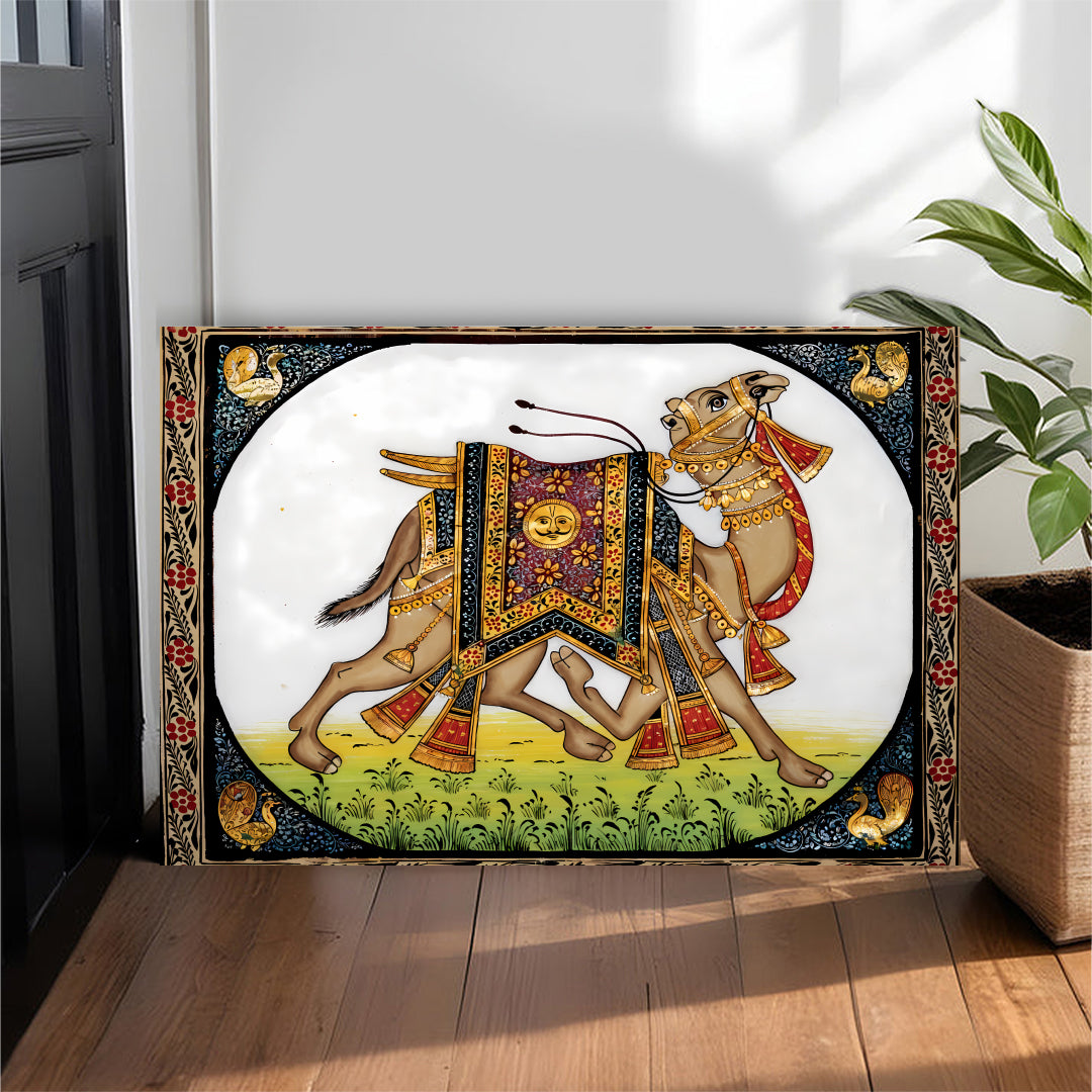 Decorated Camel Wall Canvas