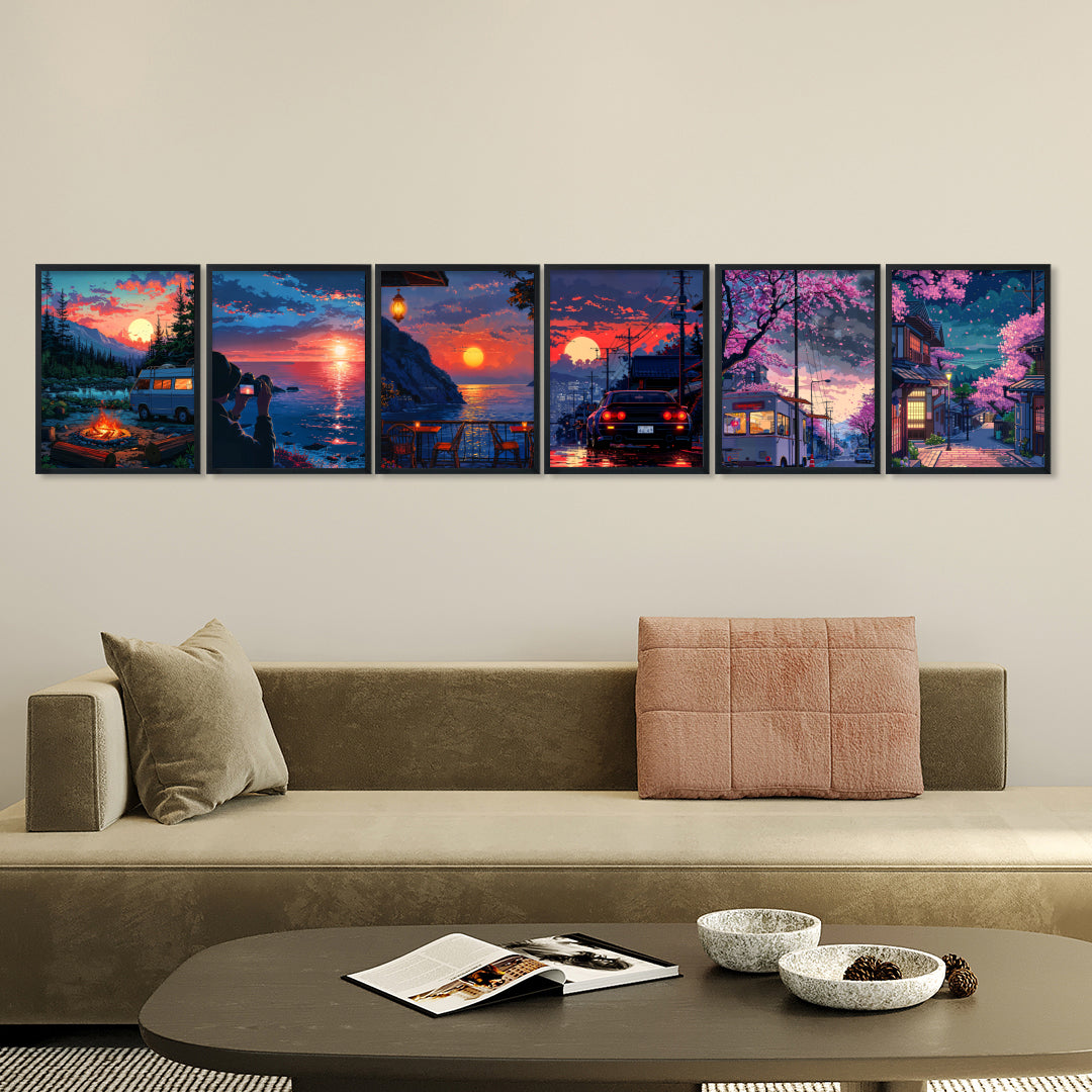 Golden Hour Adventure Art Frame Set