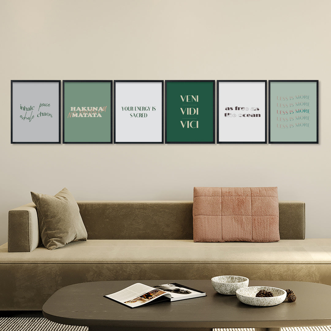 Minimal Zen Quote Collection Wall Frame